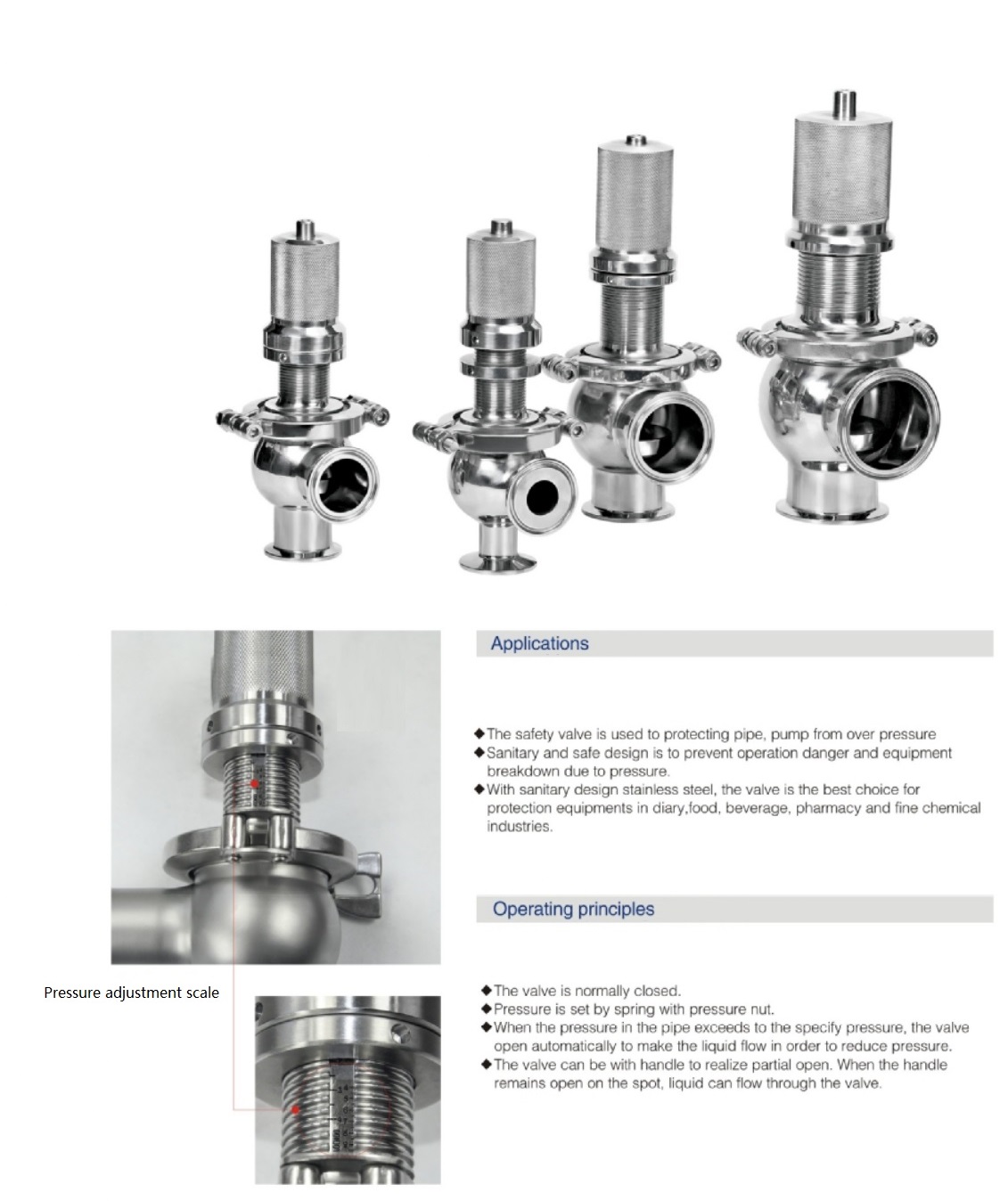 SS316L Sanitary Safety Valve/ Stainless Steel Safety Valve - Buy Safety ...